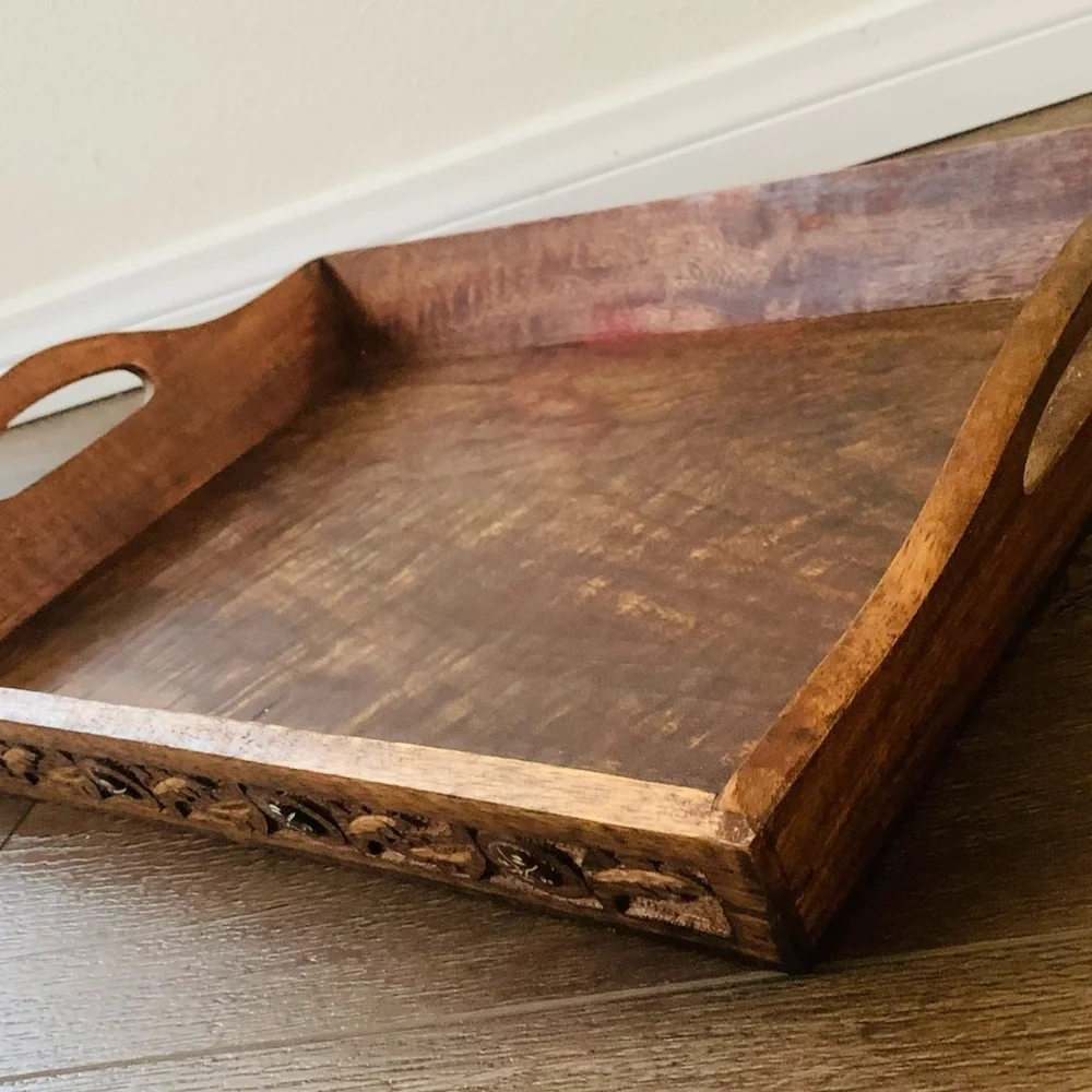 Handcrafted wooden tray